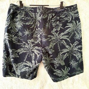 Polo Ralph Lauren Classic Fit Hawaiian Shorts Blue Green Size XLT TGL Waist 44"